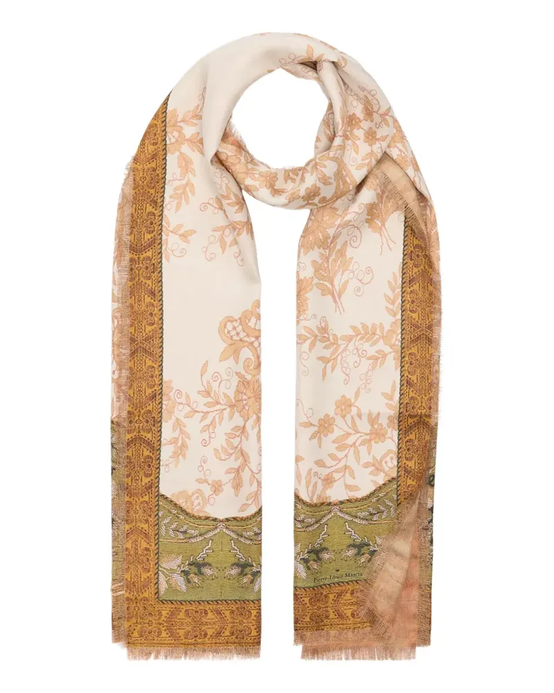 Pierre-Louis Mascia Fancy Seidenschal mit Blumenprint - Nude Nude