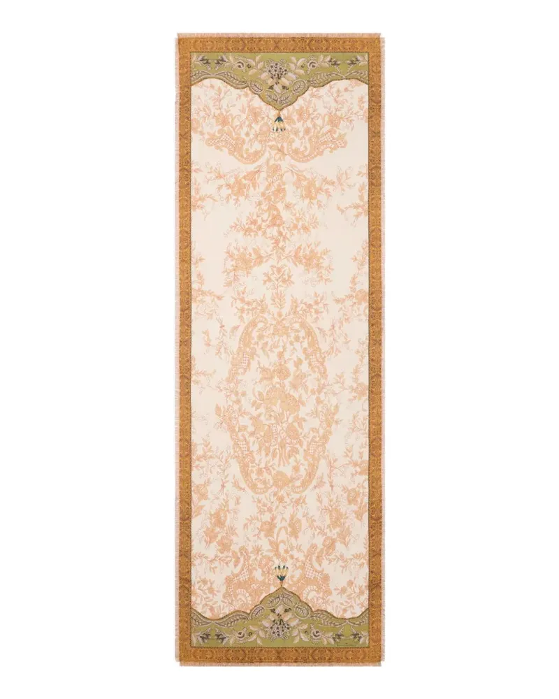 Pierre-Louis Mascia Fancy Seidenschal mit Blumenprint - Nude Nude