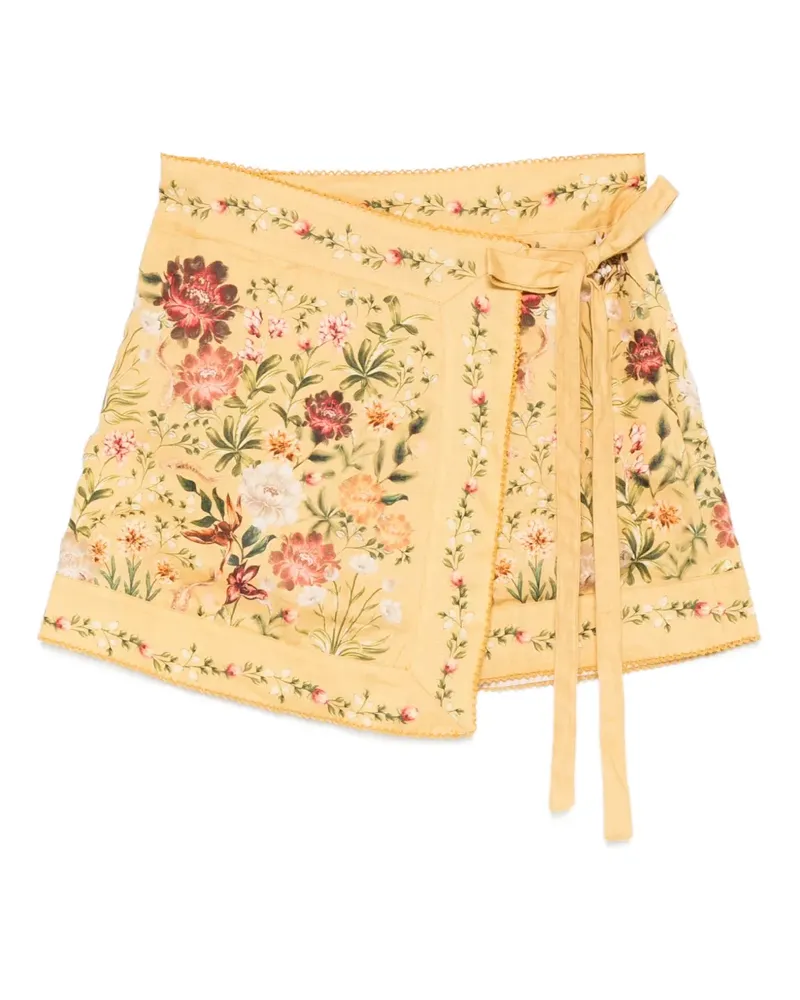 AGUA BENDITA Luna Paramo Rock mit Blumenmuster - Gelb Gelb