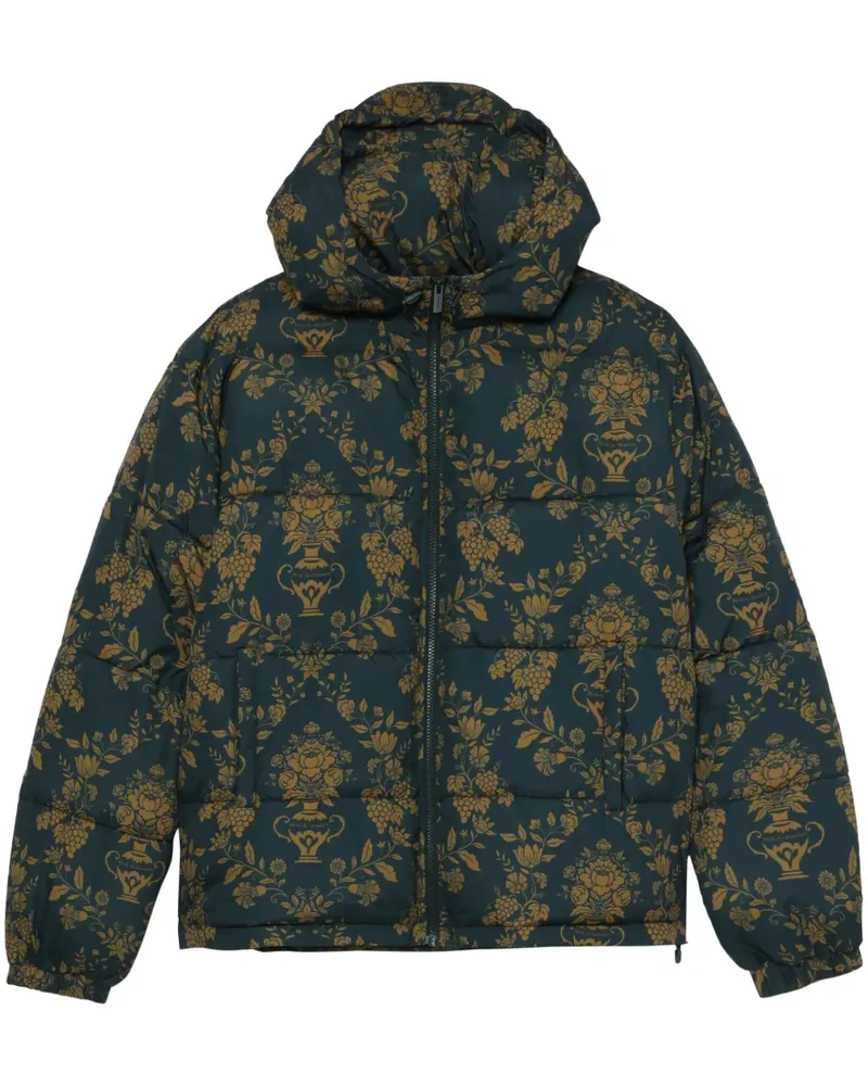 Drôle de Monsieur Gefütterte La Doudoune Damas Kapuzenjacke - Grün Grün