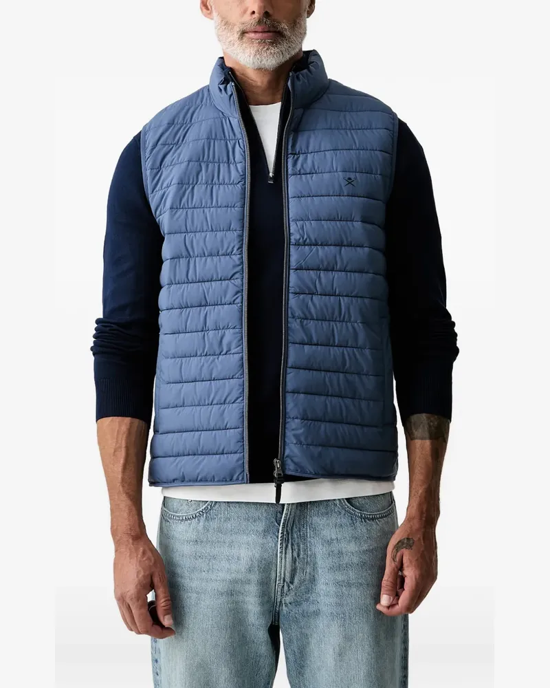 Hackett quilted zip-detail gilet - Blau Blau