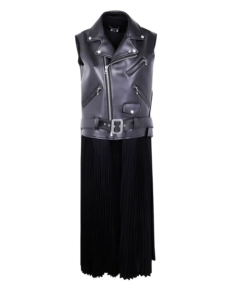 Junya Watanabe Maxikleid im Biker-Look - Schwarz Schwarz