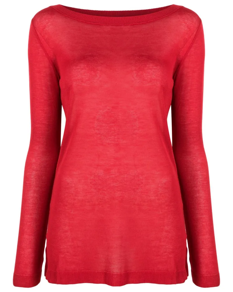 Gloria Coelho Klassisches Langarmshirt - Rot Rot