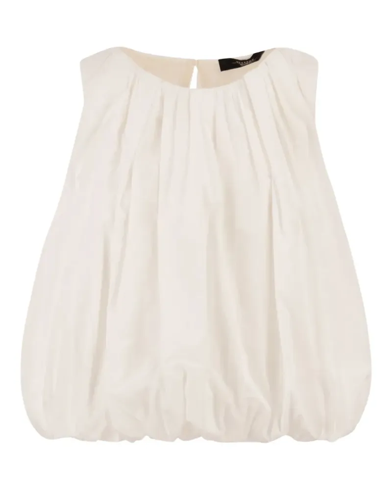 Max Mara gathered balloon top - Weiß Weiß