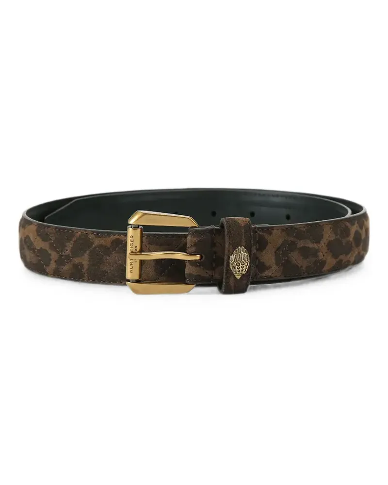Kurt Geiger leopard-pattern belt - Braun Braun