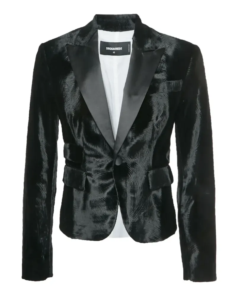 Dsquared2 single-breasted cotton blazer - Schwarz Schwarz