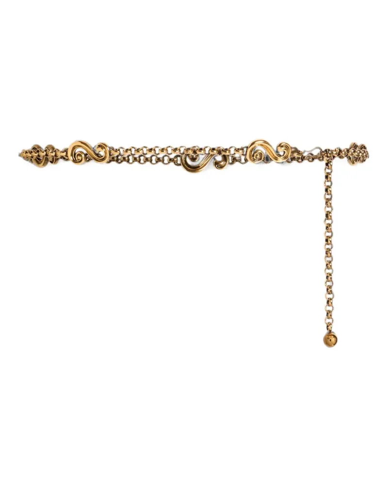 Etro chain belt with Paisley appliqués - Gold Gold