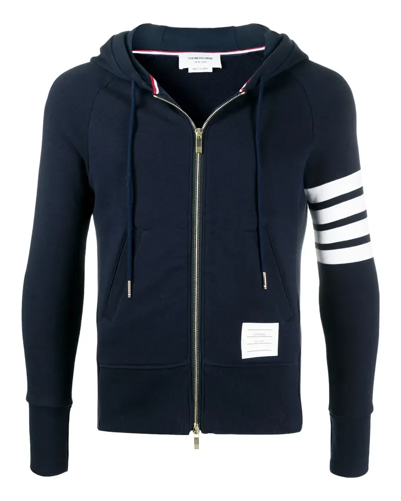 Thom Browne Kapuzenjacke mit Streifen - Blau Blau