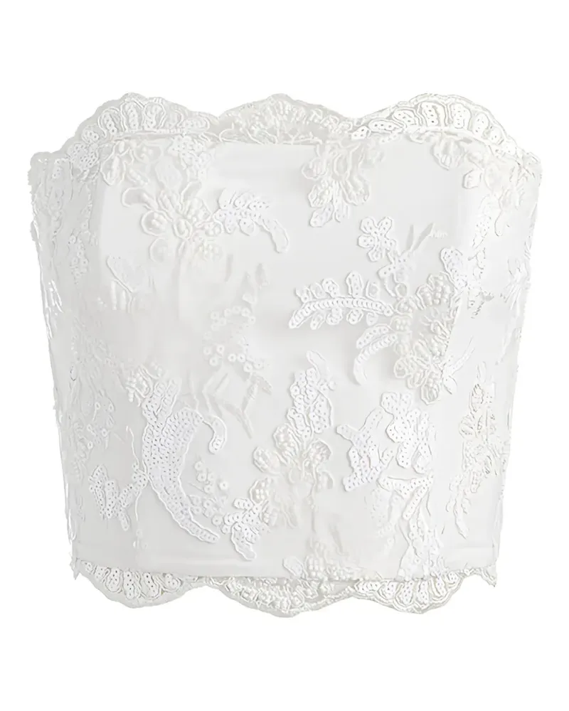 Alice + Olivia Ceresi lace bandeau top - Weiß Weiß