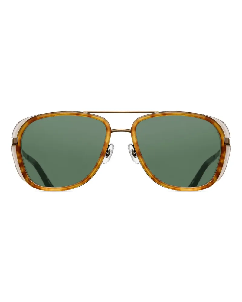 MATSUDA Eckige M3023 Sonnenbrille - Antique gold matte demi Antique