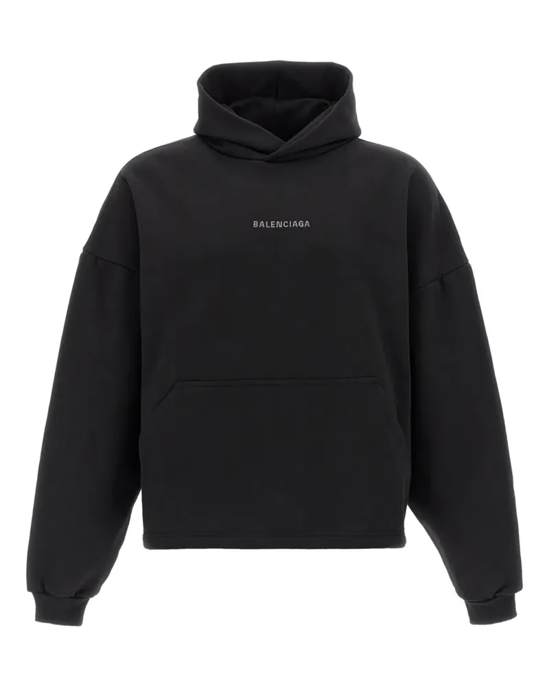 Balenciaga Hoodie mit Logo-Stickerei - 1000 BLACK 1000