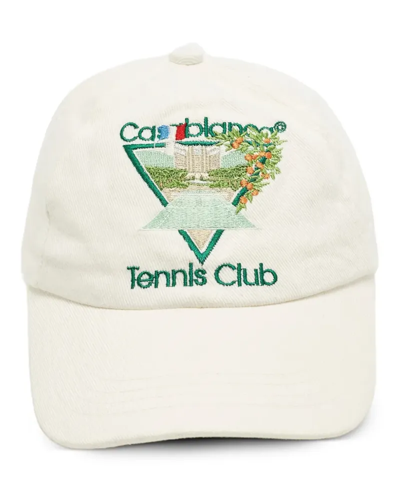 Casablanca Paris Tennis Club embroidered cap - Nude Nude