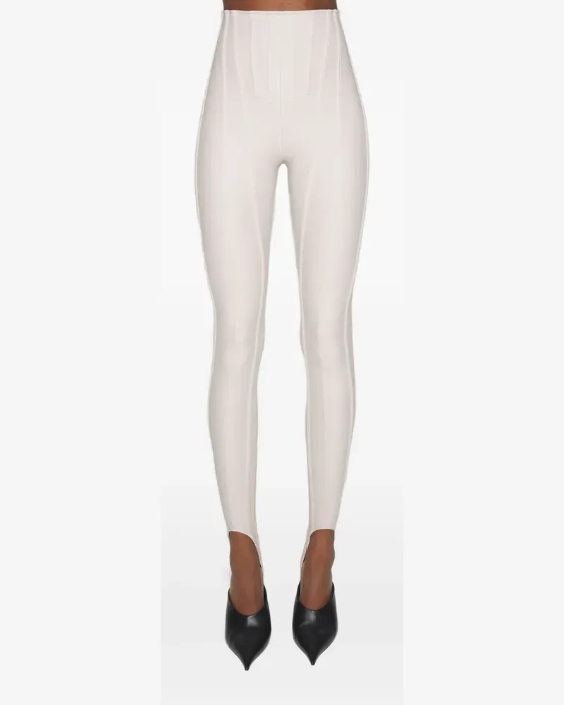 Thierry Mugler Leggings mit Nahtdetail - Weiß Weiß