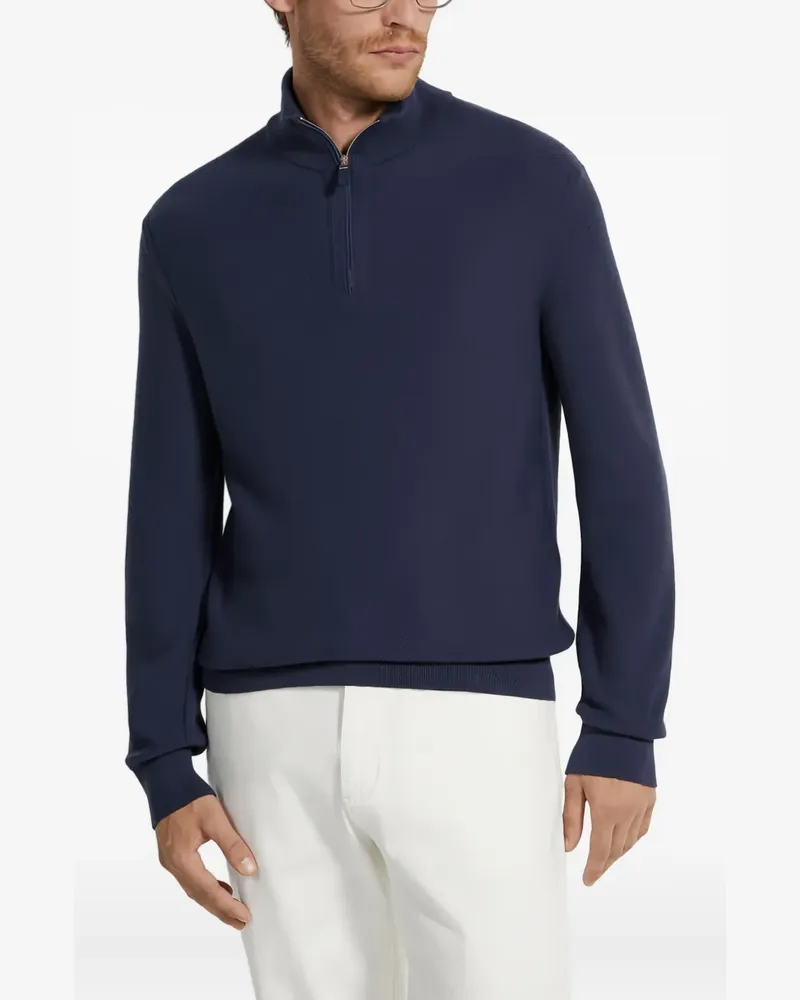 Ermenegildo Zegna half-zip polo shirt - Blau Blau