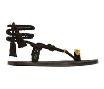 Flache Sandalen - Schwarz