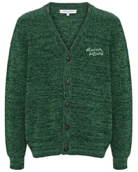 Kitsuné Cardigan mit Handschrift Grün