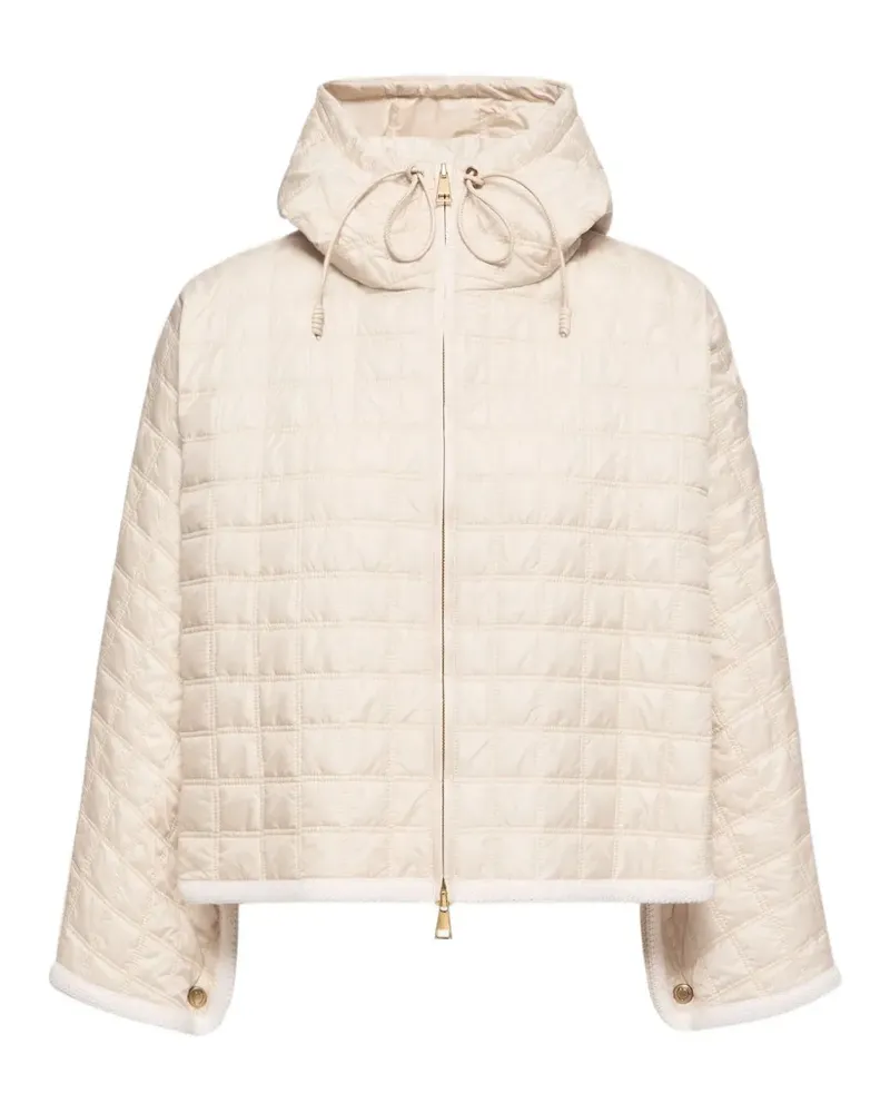 Moncler quilted hooded jacket - Nude Nude