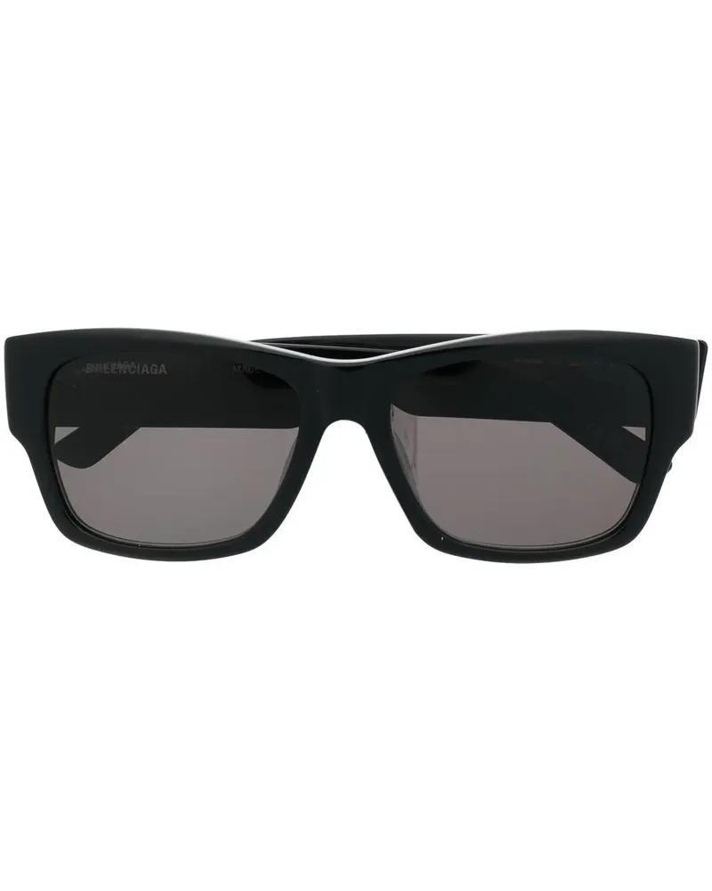 Balenciaga Eckige Sonnenbrille - Schwarz Schwarz