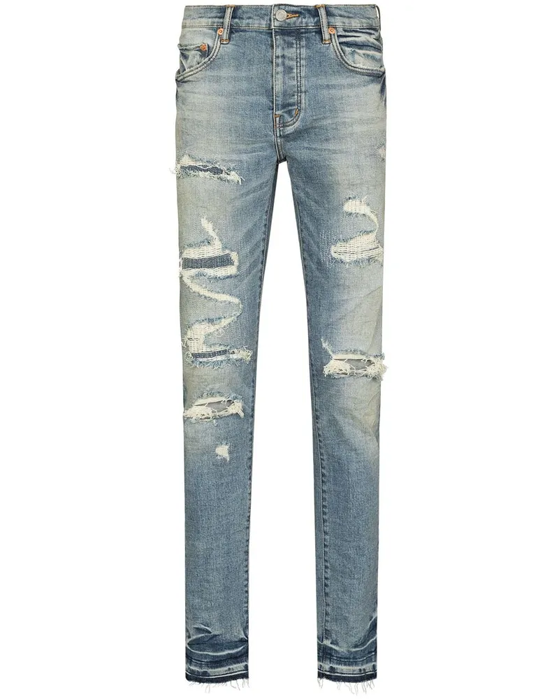 PURPLE BRAND P001 Vintage Skinny-Jeans Blau