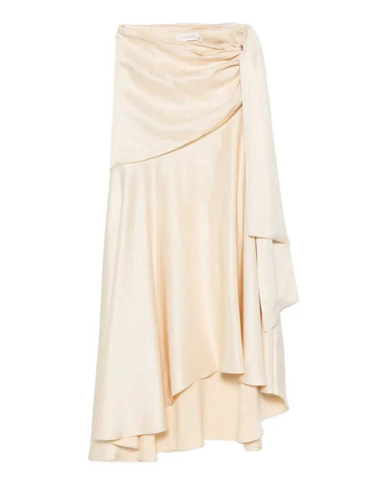 Zimmermann Ascent draped asymmetric long skirts - Nude Nude