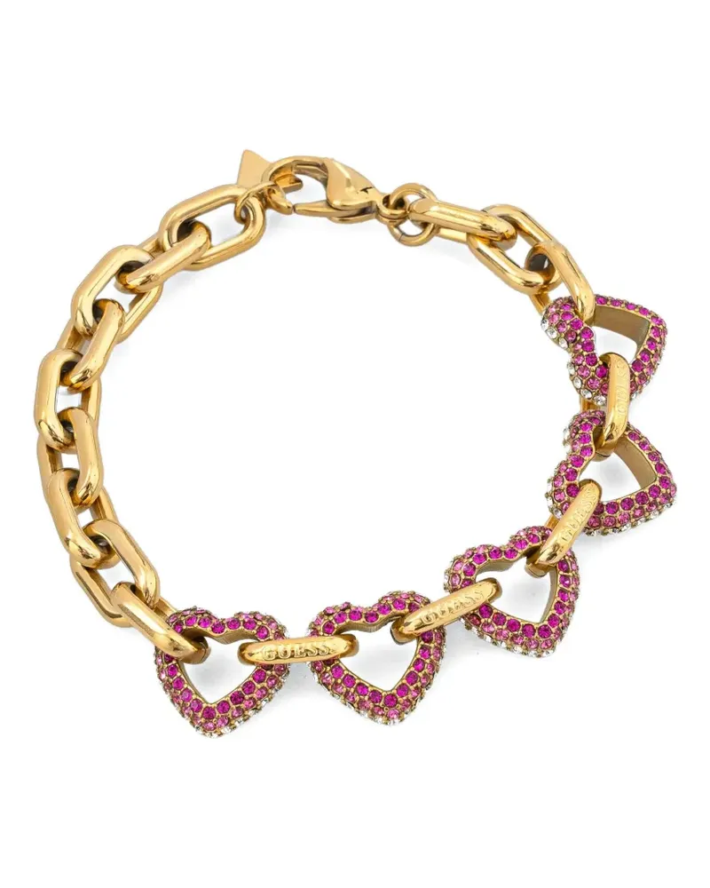 Guess Kristallverziertes Armband in Herzform - Gold Gold