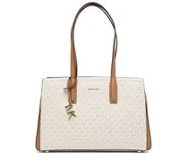 Shopper mit Logo-Print - Nude