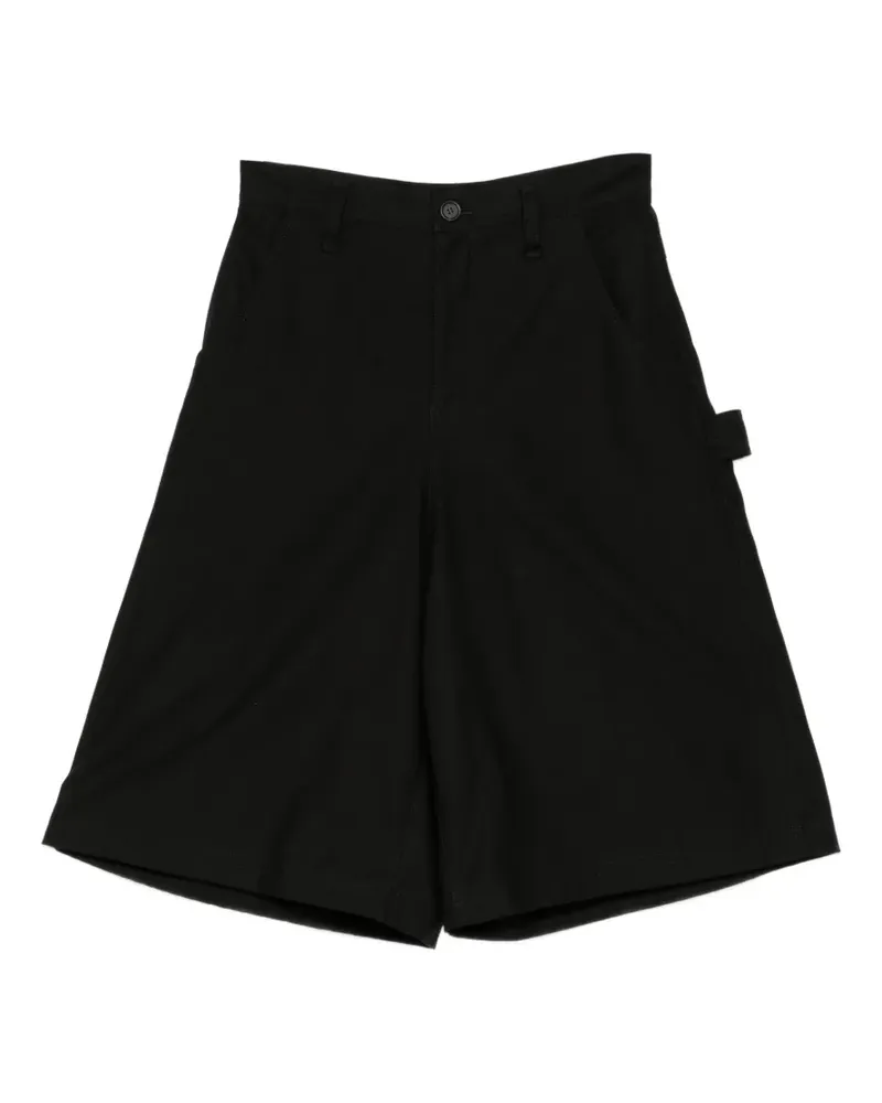 Yohji Yamamoto Shorts mit weitem Bein - Schwarz Schwarz