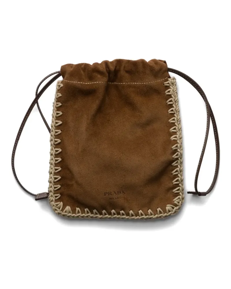 Prada Smartphone-Hülle aus Wildleder - Braun Braun
