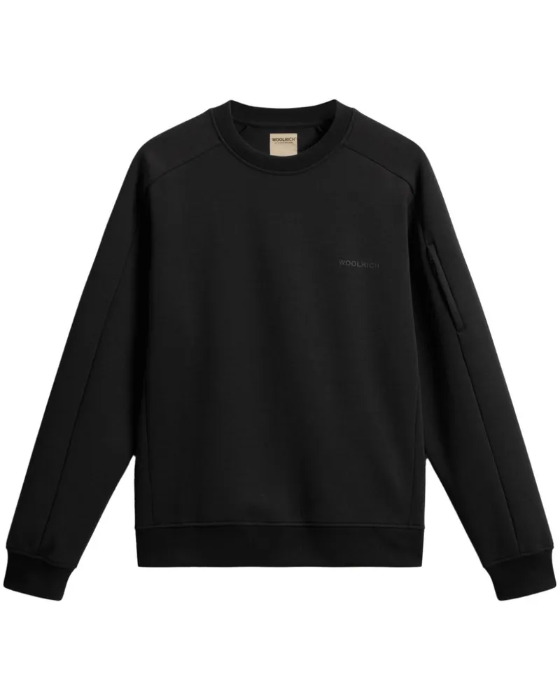 Woolrich Sweatshirt mit Logo-Print - Schwarz Schwarz