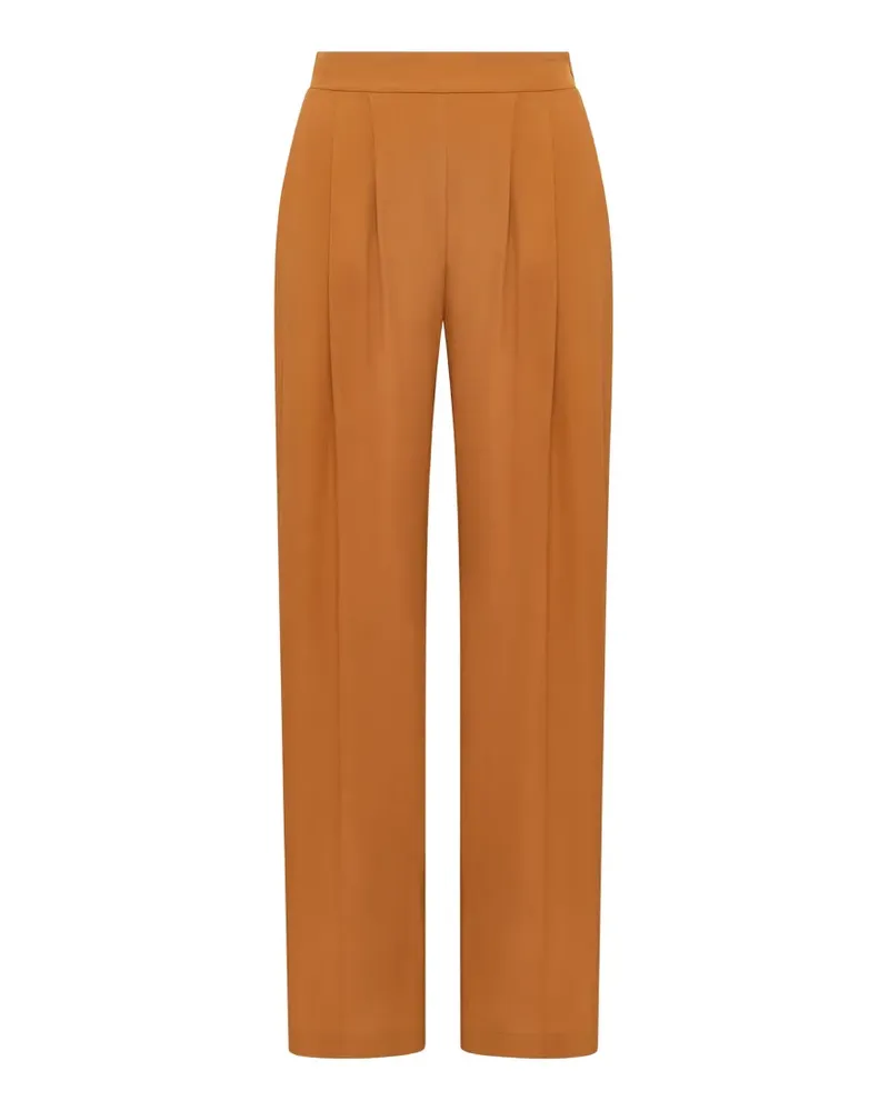 Maliparmi pleated crêpe trousers - Orange Orange