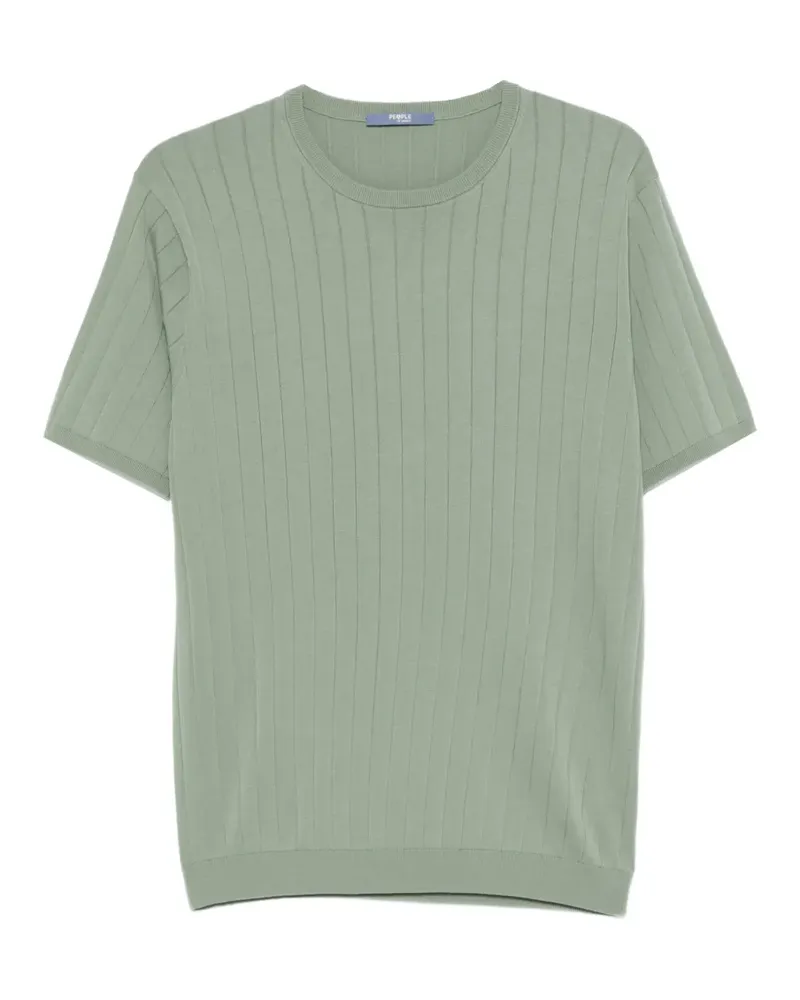 People of Shibuya Raimu ribbed-knit short-sleeve T-shirt - Grün Grün