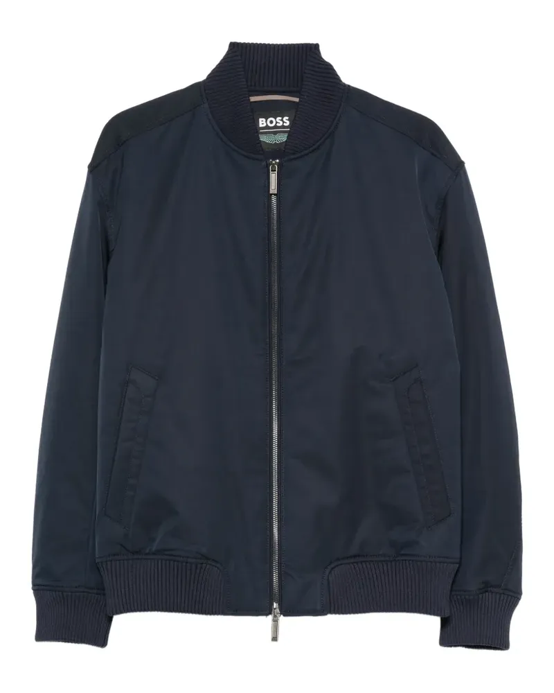 HUGO BOSS x Aston Martin zip-up ribbed-trim jacket - Blau Blau