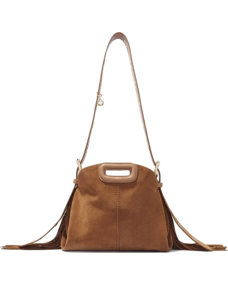 Maje mini Miss M fringe-detail shoulder bag - Braun Braun