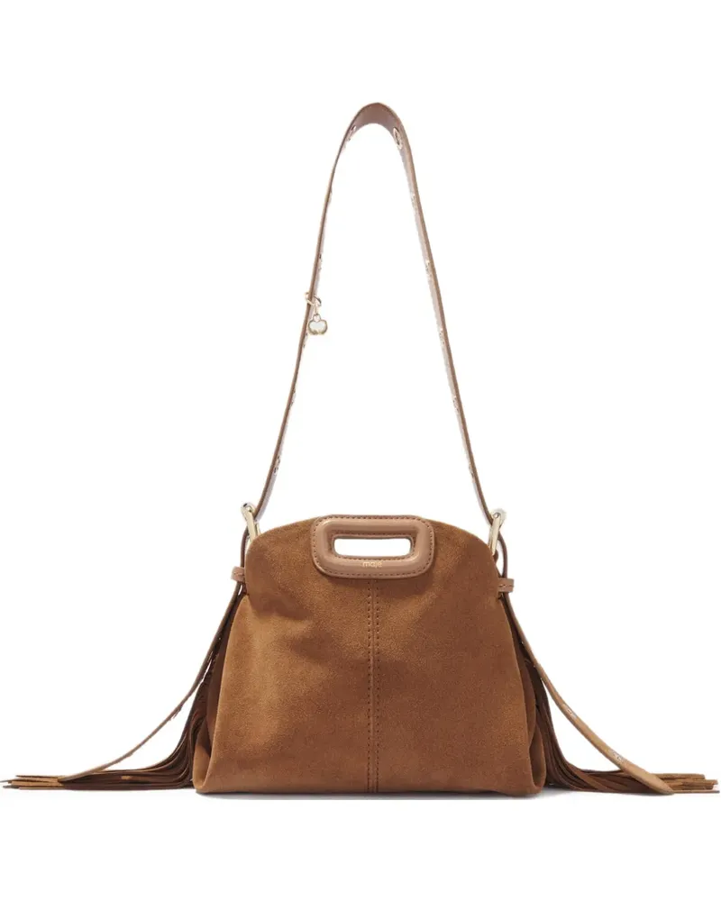 Maje mini Miss M fringe-detail shoulder bag - Braun Braun