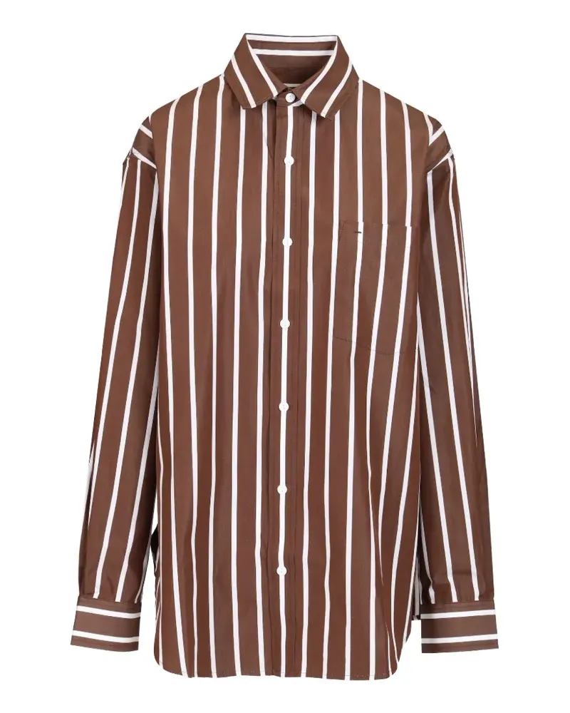 Matteau striped oversized shirt - Braun Braun