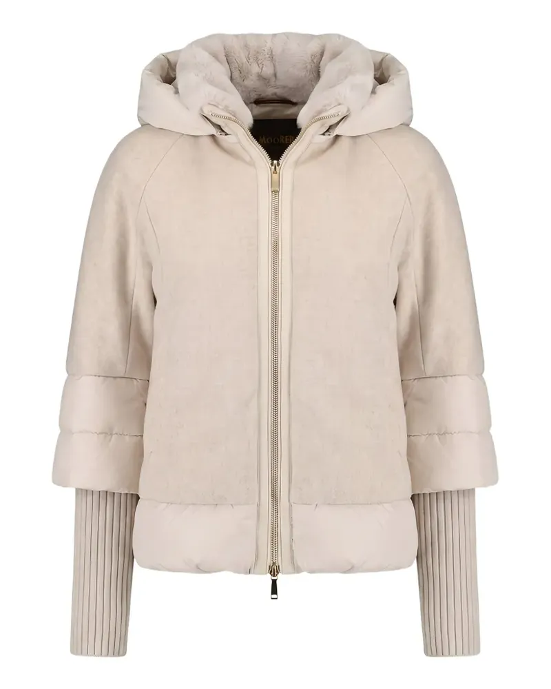 MOORER Medea-BA3 panelled puffer jacket - Braun Braun