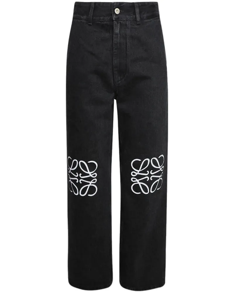 Loewe Weite Anagram Jeans - Schwarz Schwarz