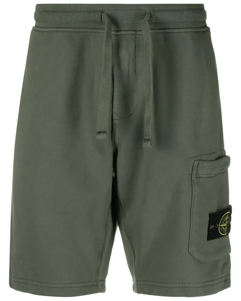 Stone Island Joggingshorts mit Kompass-Patch - Grün Grün