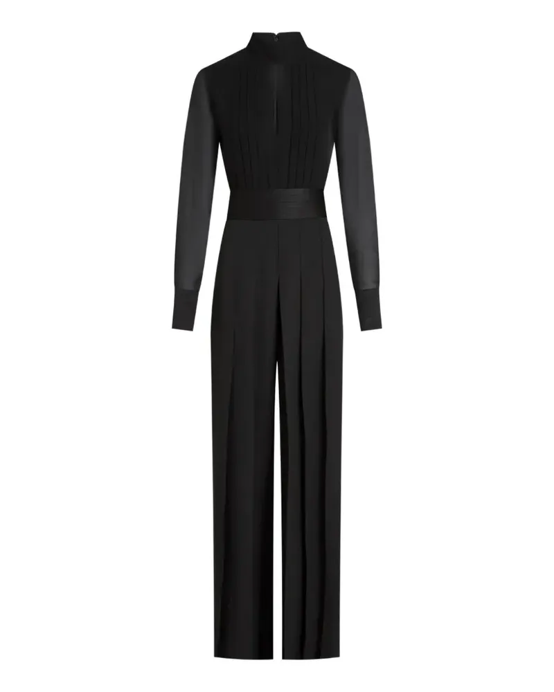 Karl Lagerfeld Jumpsuit mit Falten - Schwarz Schwarz