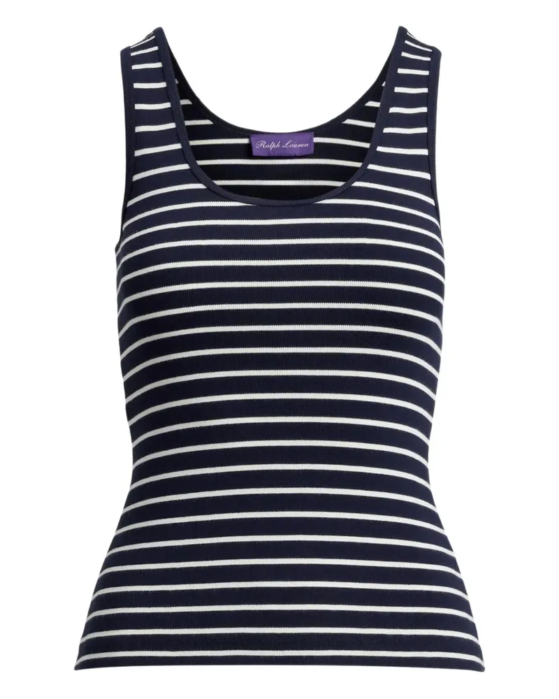 Ralph Lauren Gestreiftes Tanktop aus Rippstrick - Blau Blau