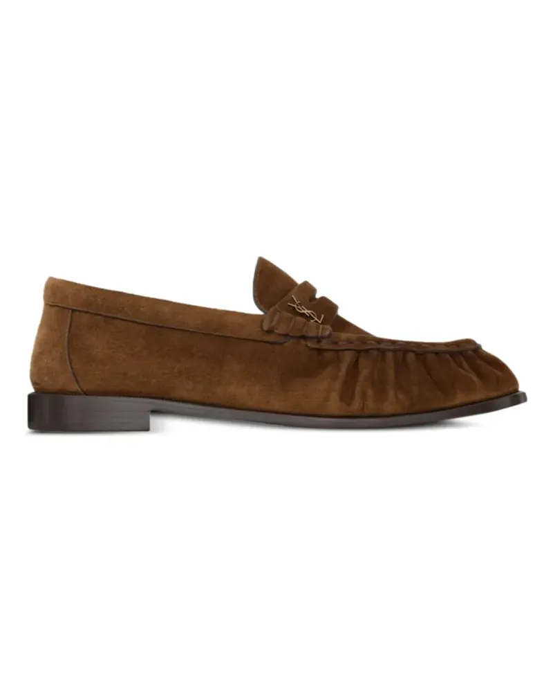 Saint Laurent Loafer mit Moc-Kappe - Braun Braun