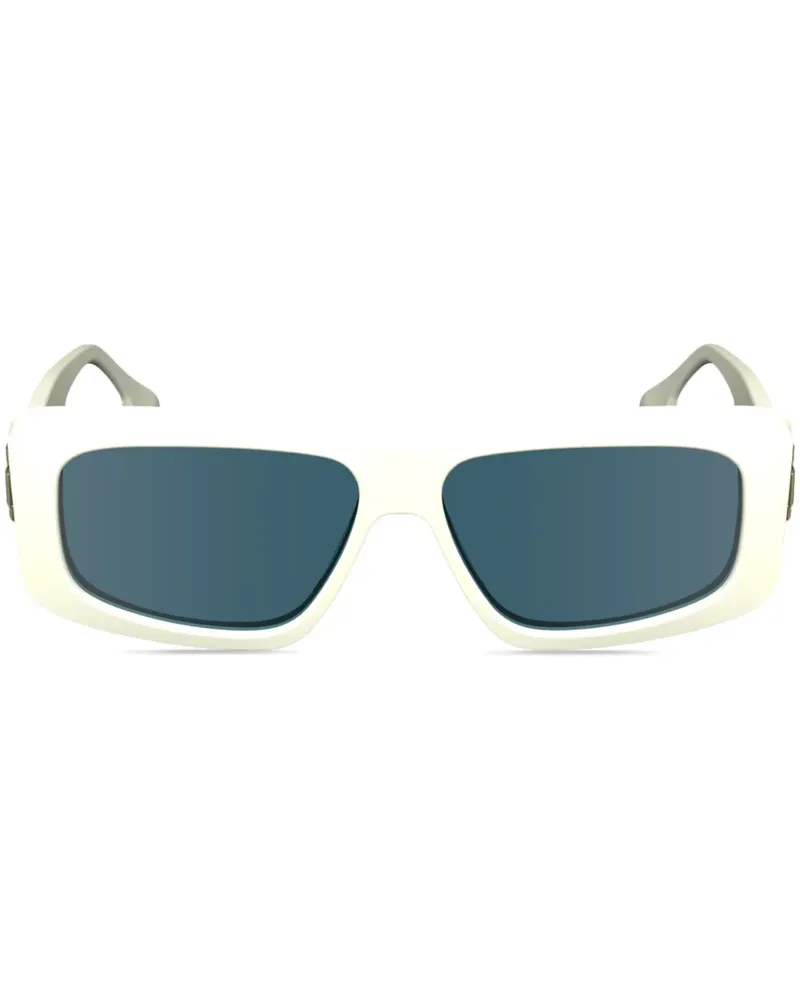 Victoria Beckham Sonnenbrille mit eckigem Gestell - Weiß Weiß