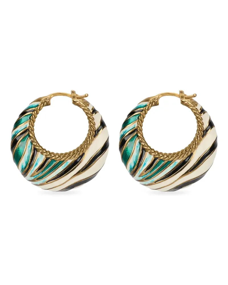 Roberto Cavalli Ohrringe mit Logo-Prägung - Blau Blau