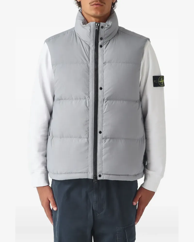 Stone Island quilted padded zip-up gilet - Grau Grau