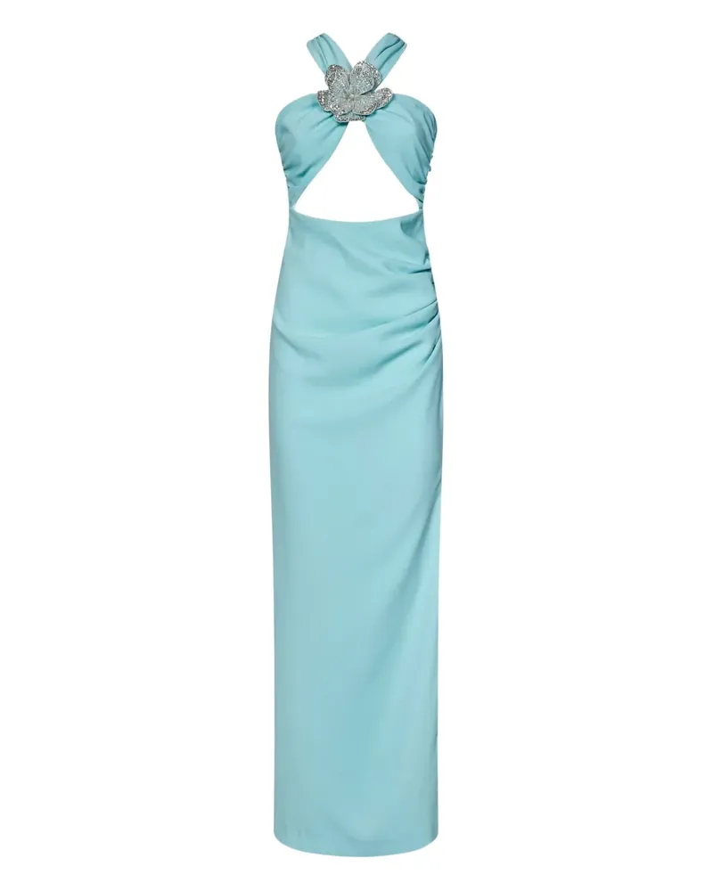Amen Maxikleid mit überkreuzten Blumen - Grün Grün