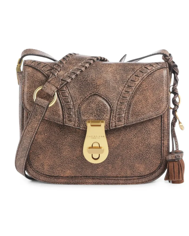 The Bridge Mia Wow whipstitch-trim crossbody bag - Braun Braun