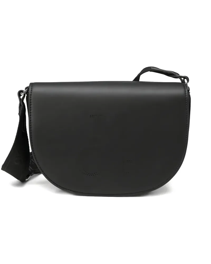 Marc O'Polo Umhängetasche mit perforiertem Logo - Schwarz Schwarz