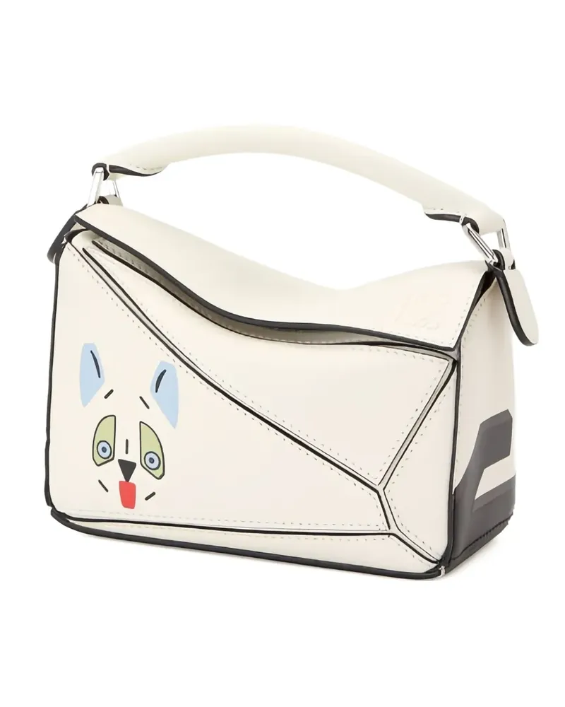 Loewe Mini Puzzle Futurist Cat Tote Bag - Nude Nude