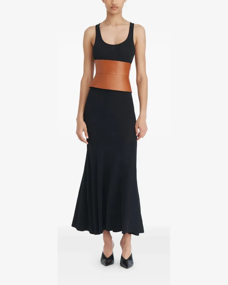 Monse Midikleid mit Racerback - Schwarz Schwarz