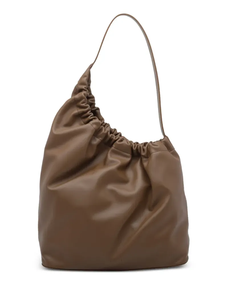 Aesther Ekme Schultertasche mit Raffungen - Braun Braun
